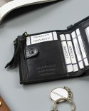 Duży portfel w stylu retro z dwiema kieszeniami na monety — Rovicky
