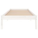  Rama łóżka, biała, lite drewno sosnowe, 75x190 cm Lumarko!