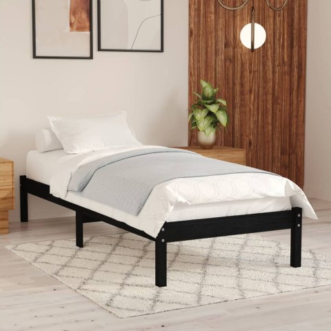  Rama łóżka, czarna, drewno sosnowe, 75x190 cm Lumarko!