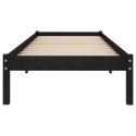  Rama łóżka, czarna, drewno sosnowe, 75x190 cm Lumarko!
