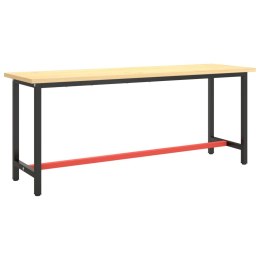  Rama do stołu roboczego, czerwono-czarna, 190x50x79 cm, metal Lumarko!
