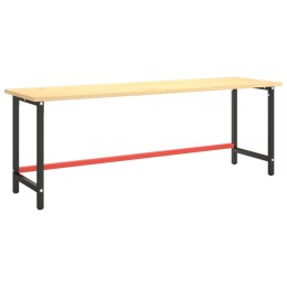  Rama do stołu roboczego, czerwono-czarna, 220x57x79 cm, metal Lumarko!
