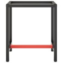  Rama do stołu roboczego, czerwono-czarna, 70x50x79 cm, metal Lumarko!