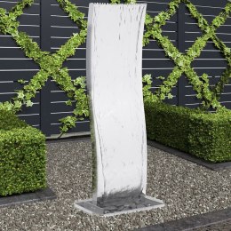 Lumarko Falista fontanna ogrodowa z pompą, stal nierdzewna, 108 cm!