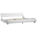  Rama łóżka z LED, biała, sztuczna skóra, 180 x 200 cm Lumarko!