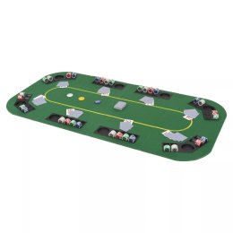  Składany blat do pokera dla 8 graczy, prostokątny, zielony Lumarko!