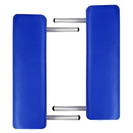  Składany stół do masażu z aluminiową ramą, 2 strefy, niebieski Lumarko!
