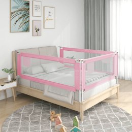 Lumarko Barierka do łóżeczka dziecięcego, różowa, 140x25 cm, tkanina!