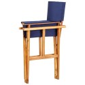  Krzesło reżyserskie, lite drewno akacjowe, niebieskie Lumarko!