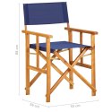  Krzesło reżyserskie, lite drewno akacjowe, niebieskie Lumarko!