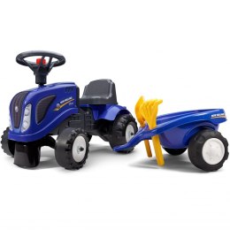  Traktorek Baby New Holland Niebieski Z Przyczepką + Akc. Od 1 Roku Lumarko!