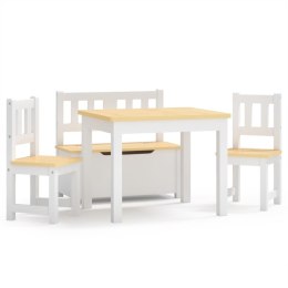  4-cz. zestaw dziecięcy, stolik i krzesła, biało-beżowy, MDF Lumarko!
