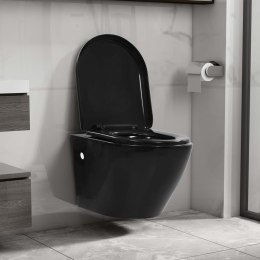 Lumarko Podwieszana toaleta ceramiczna ze spłuczką podtynkową, czarna!