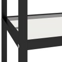  Stolik konsolowy, biały marmur i przezroczysty, 100x36x168 cm Lumarko!