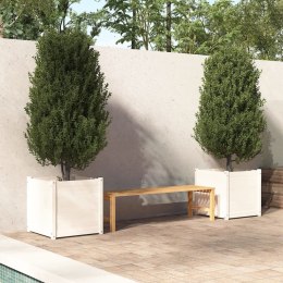  Donice ogrodowe, 2 szt., białe, 60x60x60 cm, drewno sosnowe Lumarko!