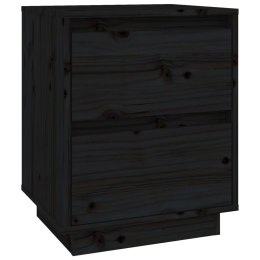  Szafka nocna, czarna, 40 x 35 x 50 cm, lite drewno sosnowe Lumarko!