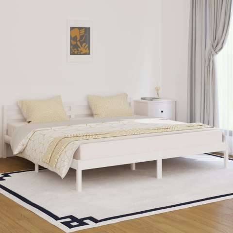  Łóżko dzienne, lite drewno sosnowe, 200x200 cm, białe Lumarko!