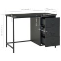  Industrialne biurko z szufladami, antracyt, 105x52x75 cm, stal Lumarko!