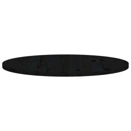  Blat stołu, czarny, Ø80x2,5 cm, lite drewno sosnowe Lumarko!