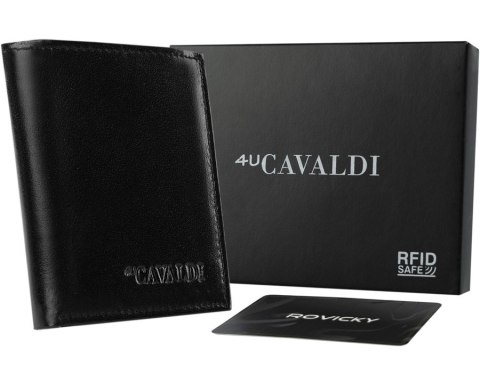 Duży, skórzany portfel z zabezpieczeniem RFID Stop — Cavaldi