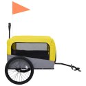  Przyczepka rowerowa 2-w-1, dla zwierząt i do biegania, żółty-szary Lumarko!