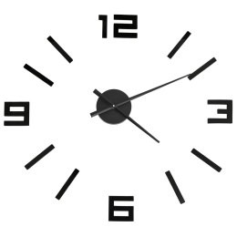  Zegar ścienny 3D, nowoczesny design, czarny, 100 cm, XXL Lumarko!