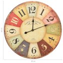  Zegar ścienny w stylu vintage, kolorowy, 60 cm Lumarko!