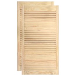  Drzwi żaluzjowe, 2 szt., lite drewno sosnowe, 99,3 x 39,4 cm Lumarko!