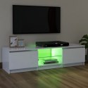  Szafka pod TV z oświetleniem LED, biała, 120x30x35,5 cm Lumarko!
