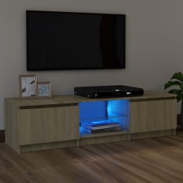  Szafka pod TV z oświetleniem LED, dąb sonoma, 120x30x35,5 cm Lumarko!