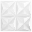  Panele ścienne 3D, 24 szt., 50x50 cm, białe origami, 6 m² Lumarko!