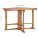  Składany stół ogrodowy, Ø110x75 cm, lite drewno tekowe Lumarko!