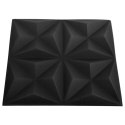  Panele ścienne 3D, 12 szt., 50x50 cm, czarny origami, 3 m² Lumarko!