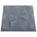  Panele ścienne 3D, 12 szt., 50x50 cm, szary diament, 3 m² Lumarko!