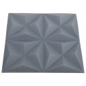  Panele ścienne 3D, 12 szt., 50x50 cm, szary origami, 3 m² Lumarko!
