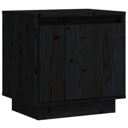  Szafka nocna, czarna, 40x30x40 cm, lite drewno sosnowe Lumarko!