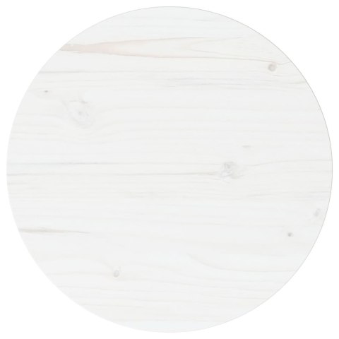  Blat stołu, biały, Ø40x2,5 cm, lite drewno sosnowe Lumarko!