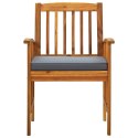  Krzesła ogrodowe z poduszkami, 3 szt., lite drewno akacjowe Lumarko!