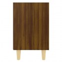  Szafka nocna na drewnianych nogach, brązowy dąb, 40x30x50 cm Lumarko!