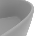  Umywalka z przelewem, matowa jasnoszara, 36x13 cm, ceramiczna Lumarko!
