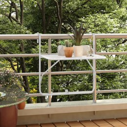  Stolik balkonowy, biały, 60x40 cm, stalowy Lumarko!