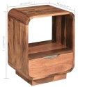  Szafka nocna z szufladą, lite drewno sheesham, 40x30x50 cm Lumarko!