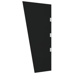 Lumarko Ścianka do zadaszenia drzwi, czarna, 50x100 cm, szkło hartowane!