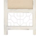 338559 vidaXL 4-Panel Room Divider Cream 140x165 cm Fabric Lumarko!