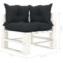  Ogrodowa sofa 2-osobowa z palet, antracytowe poduszki, drewno Lumarko!
