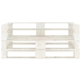  Ogrodowa sofa 2-osobowa z palet, drewniana, biała Lumarko!