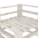  Ogrodowa sofa 3-osobowa z palet, drewniana, biała Lumarko!