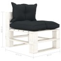  Ogrodowa sofa 4-osobowa z palet, antracytowe poduszki, drewno Lumarko!