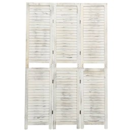 Lumarko Parawan 3-panelowy, biały, 105 x 165 cm, drewniany!