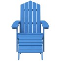  Krzesła ogrodowe z podnóżkami, 2 szt., niebieskie Lumarko!